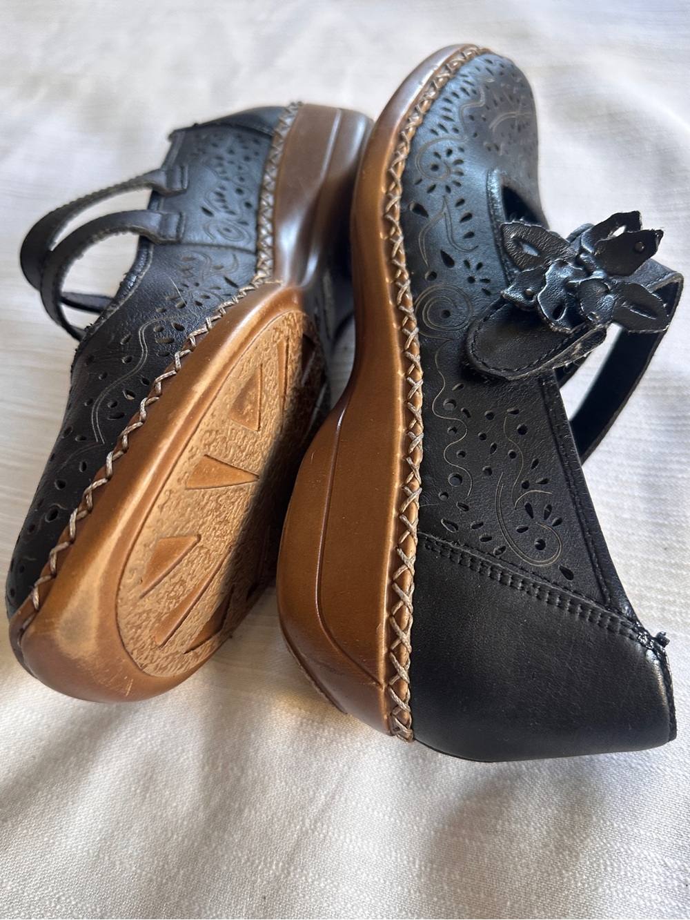 Rieker Antistress Black Leather Mary Jane Shoes | 37 - Picture 7 of 10